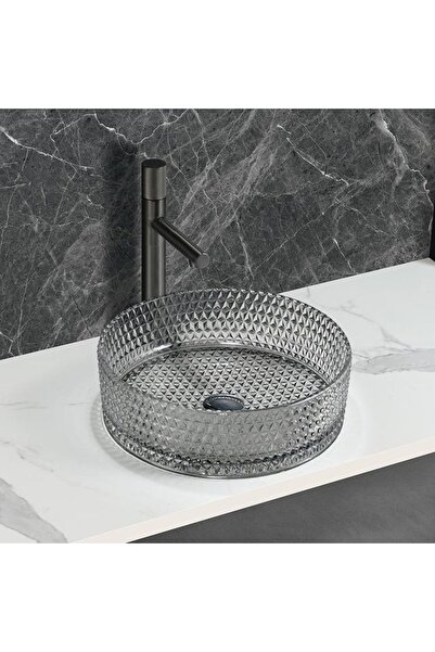 SanDonna MIRA GREYLINE tempered glass washbasin