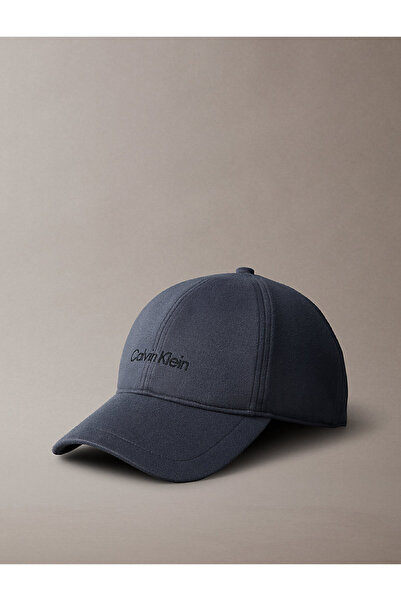 Calvin Klein Men Black Layered Monogram Logo Graphic Baseball Cap