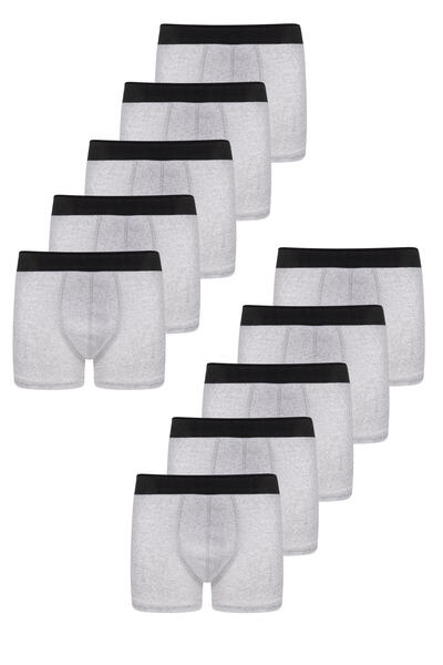 freemen Men's 10-Piece Cotton Slim Fit Gray-Grey Boxer Set – Wide Size Range