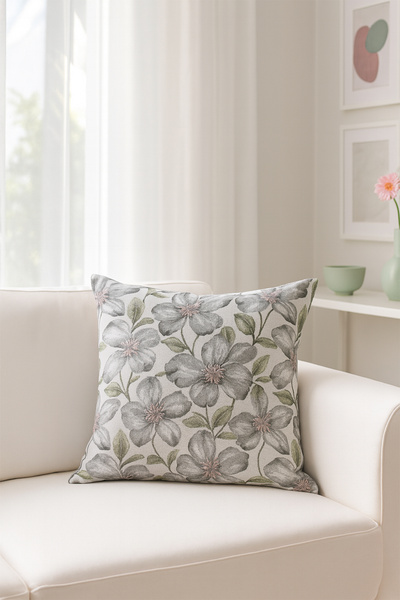 Premier Home Jakar Throw Pillow Cover Gray Green V1 45X45