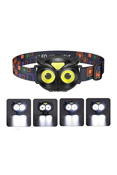Kenko Baykuş Kafa Lambası 3 Modlu LED Kafa Lambası Yetişkinler ve Çocuklar İç...