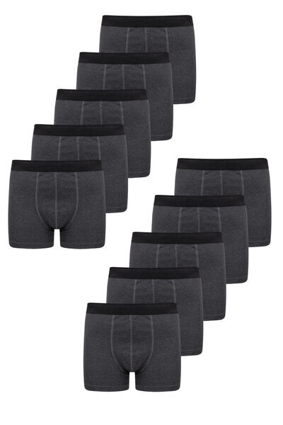 freemen Men's 10-Piece Cotton Slim Fit Anthracite-Anthracite Boxer Set – Wide Size Range