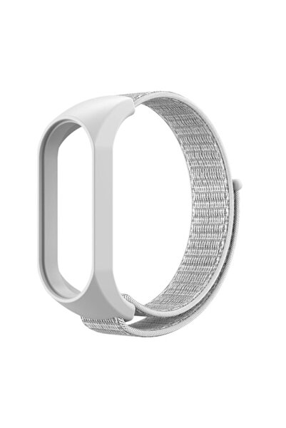 PHN MAG Fitness Strap Compatible with Xiaomi Mi Band 7, Textile with Velcro, Water-resistant, White