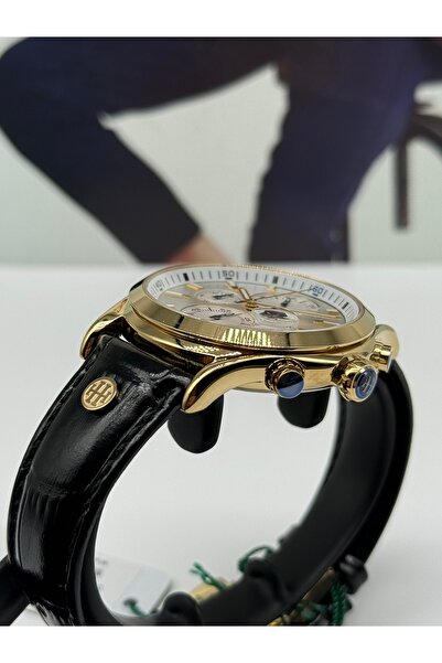 Hislon Men's Classic Wristwatch 5 Atm Waterproof Sapphire Crystal 3 Years Warranty Black/Gold