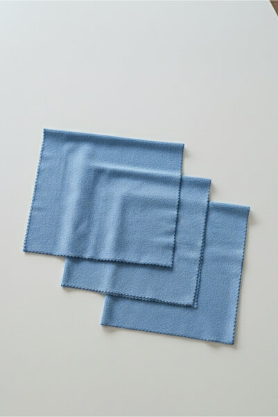Orvila 3-Pack Blue Microfiber Glass Cloth General Cleaning Cloth Sensitive Surface Cleaning Cloth 50X70 cm