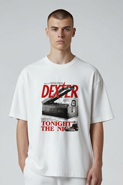 RF Studio Dexter Morgan Baskılı Oversize Unisex %100 Pamuk T-shirt