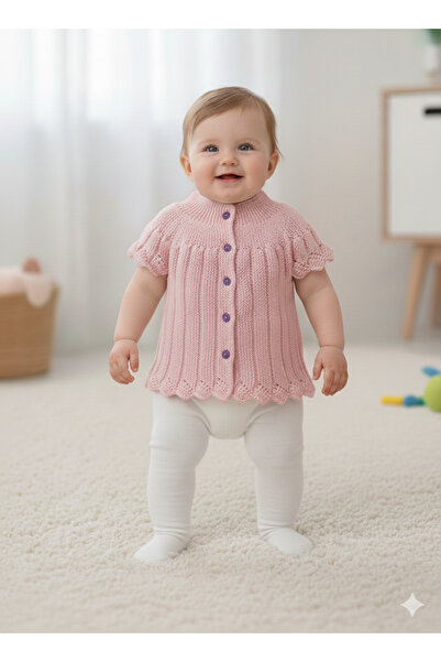 SENSSTEKSTİL 🌼   Hand Knitted Göz Nuru Patterned Baby Vest