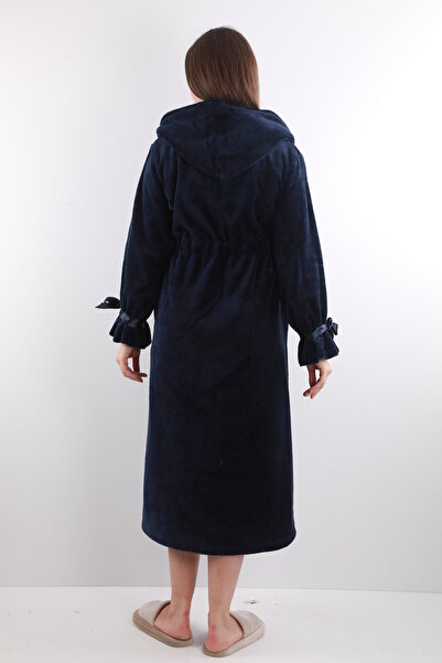 Wild Love Women's 100% Bamboo Hooded Embroidered Long Dressing Gown – Extra Soft, Belted, with Pockets