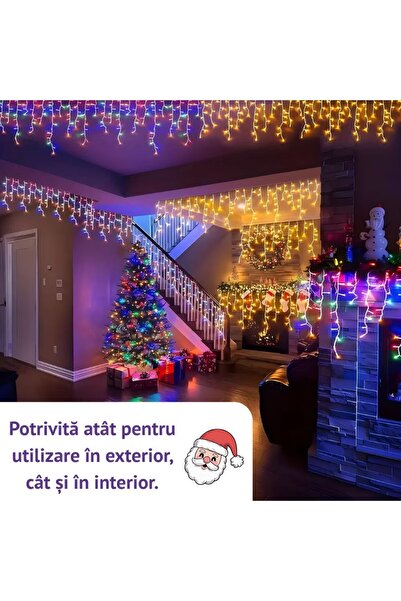 Impact Vision Christmas Fringe Installation, 5 Meters, 120 LEDs, Indoor/Outdoor, Multicolor-Impact Vision®