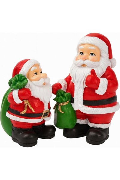 SUME Decorative Double Santa Claus Figurine Christmas Decoration Figure Gift New Year Ornament