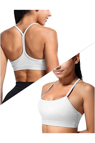 Arabest Back Sports Bra for Women, Low Impact Padded Strap Bras, Yoga Gym Tops with Removable Pads (XL)