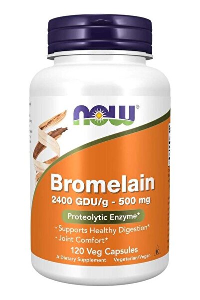 Now Foods بروميلين، إنزيم بروتيني طبيعي - ١٢٠ كبسولة نباتية
