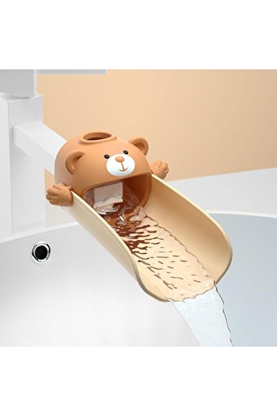 Paporich Faucet Extender with Temperature Sensor for Toddlers, Brown