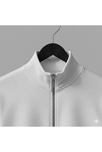 WKM Half Zipper Mock Neck 3-Thread Men's Sweatshirt