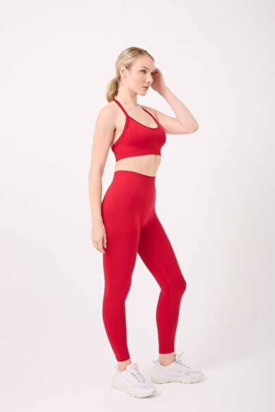 FOREVER MORE Aura Model Gathered Back High Waist Seamless Leggings with Gathering Effect