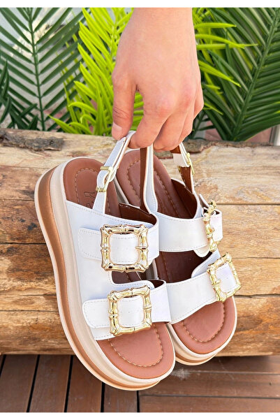 ALFA AKSESUAR 03 Stan White Skin Sandals