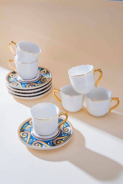 ACAR Alviera 6 Kişilik Kahve Fincan Takımı - 90 ml