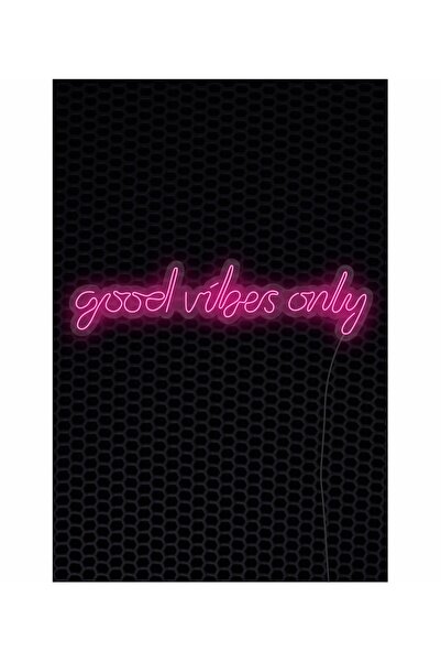 Laputa Tükkan Good Vibes Only Yazılı Neon Led Tabela Tablo Gece Aydınlatma Du...