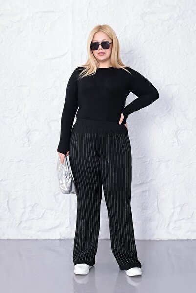 Siyezen Plus Size Sparkling Stone Pants