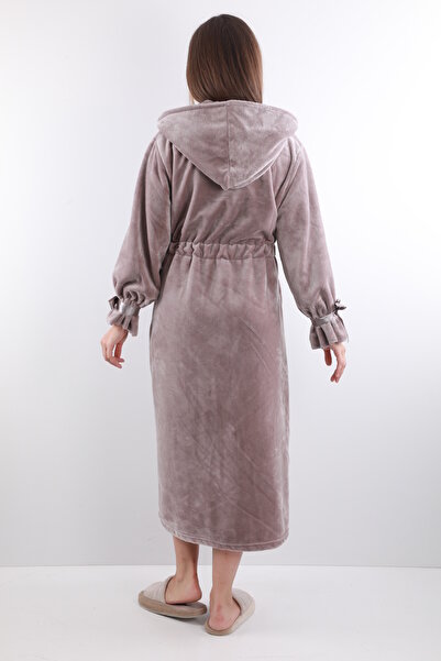 Wild Love Women's 100% Bamboo Hooded Embroidered Long Dressing Gown – Extra Soft, Belted, with Pockets