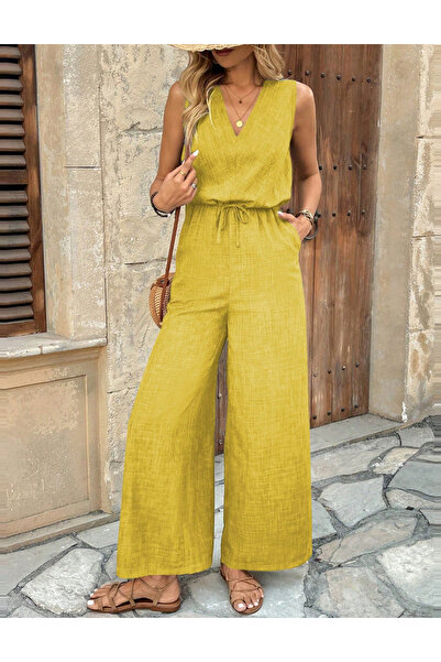 Sheya Shein long jumpsuit, yellow