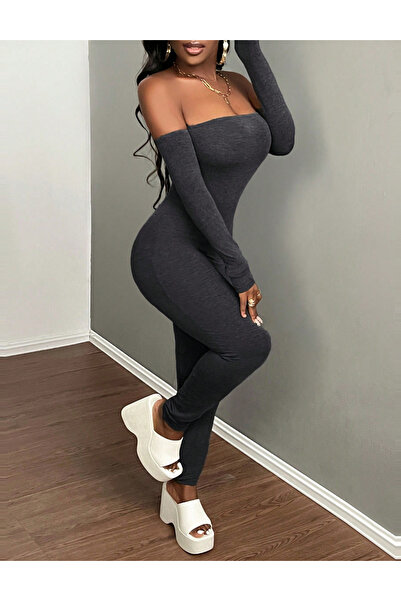 Sheya Shein long jumpsuit, gray