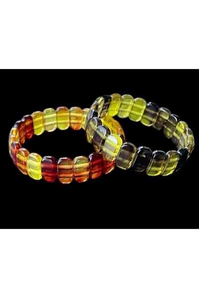 Trikala Special Team for Couples Double Amber Bracelet Symbol of Love