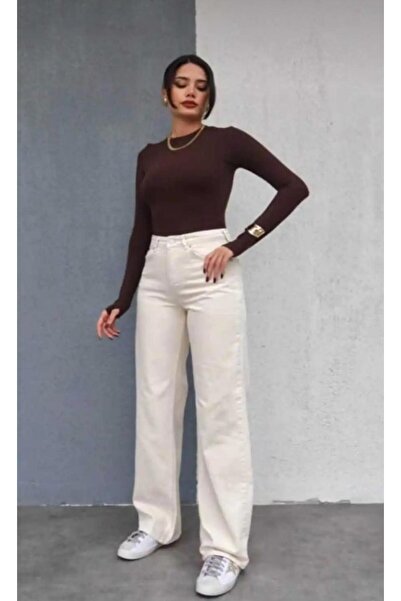 LA TUBA New Season!!! High-Rise Stretch Palazzo Jeans for Effortless Style