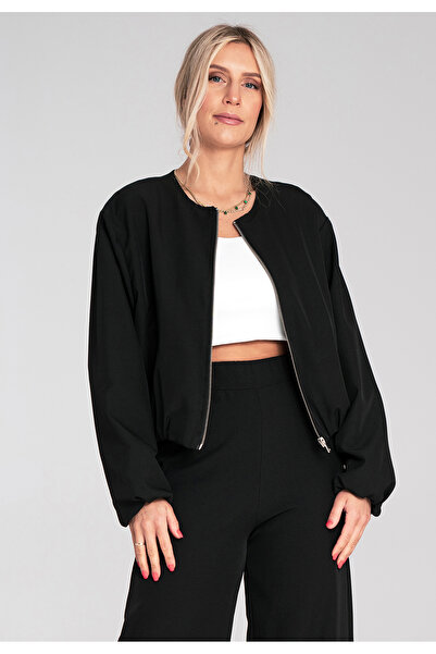 Figl Stylish bomber jacket for women - Black bomber jacket for women M1198 size L/XL