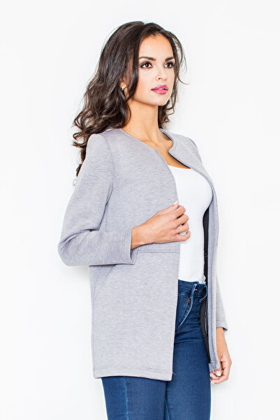 Figl Women's Transitional jacket - gray spring jacket for women M345 size S