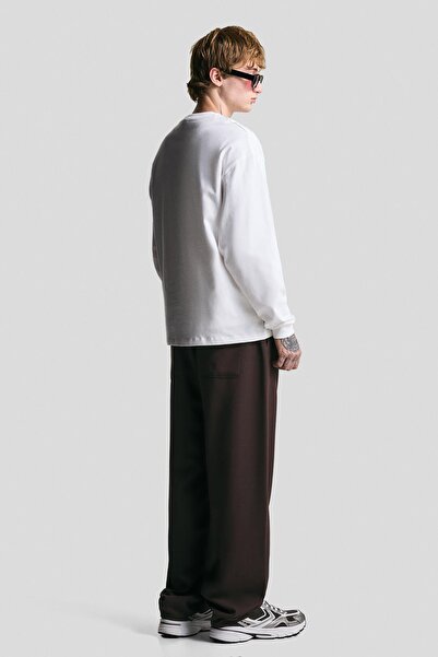 Bershka Straight-fit tailored jogging trousers