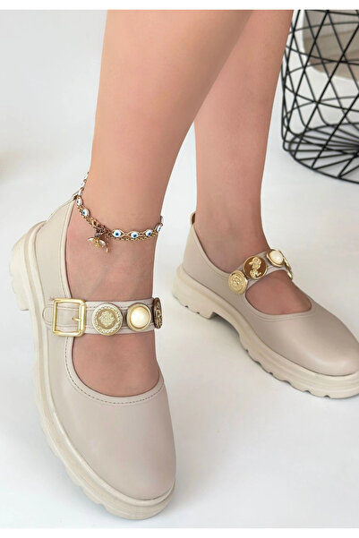 ALFA AKSESUAR 03 Okira beige skin oxford shoes