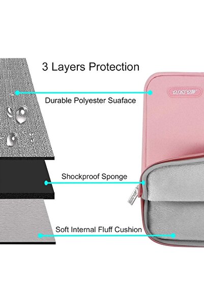 Generic MOSISO Tablet Sleeve Case for 9.7–11 inch Tablets, Polyester, Pink