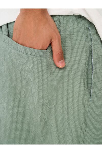 Only & Sons Onsted Life Solid Seersucker Swim Noos Men's Iceberg Green Swim Shorts - 22028813