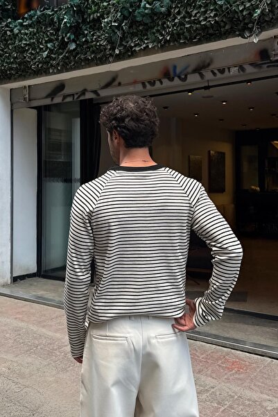 Flaw Wear Buttoned Striped T-Shirt