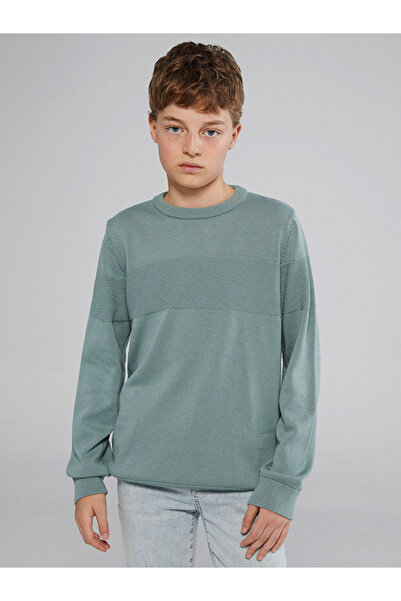 LC Waikiki Rmz Gi̇yi̇m Farkiyla Zero Roba Collar Boys' Knitwear Sweater