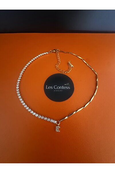 Les Contess Jewelry Glamour Choker Harf Kolye E