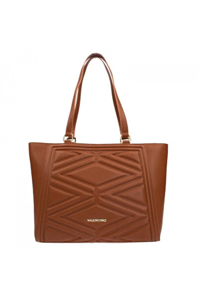 Valentino Bags Souvenir Quilted Faux Leather Shopper Bag - Cinnamon Brown