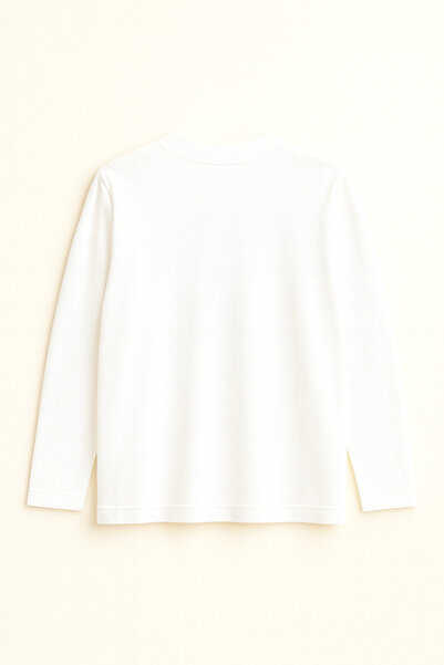 fasardi Christmas Themed Santa Claus, Snowman, Deer Printed Long Sleeve Unisex Kids T-Shirt