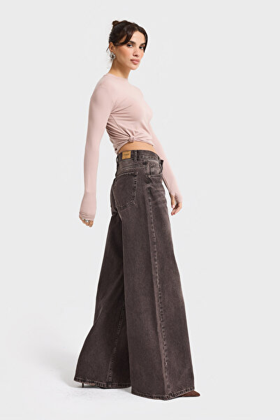 its basic Women's Dark Denim Color 4W5-156 Palazzo Fit 100% Cotton Denim Jean