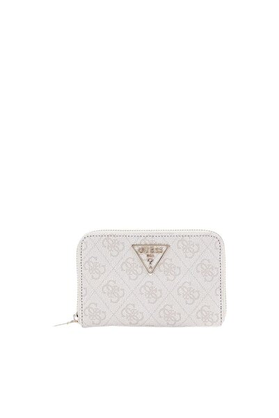 Guess Laurel Women's Wallet in Light Gray with Pink Accents