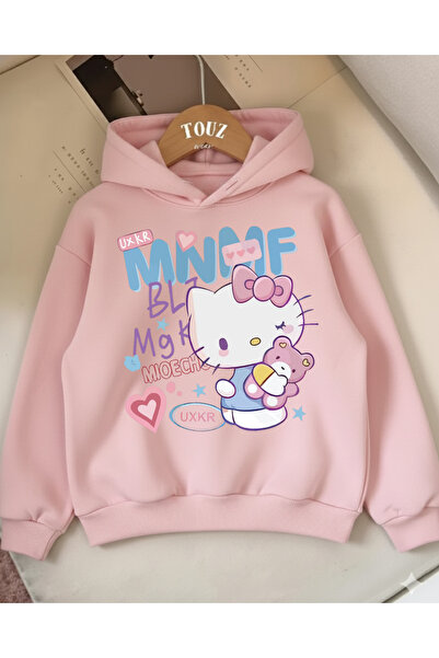 Touz Moda Kitty Kids 3-Thread Thick Sweet Hoodie