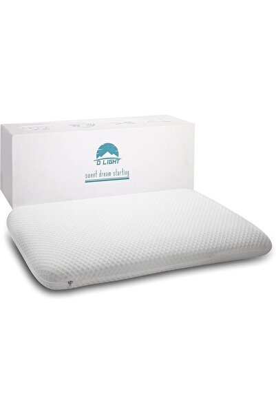 genernic Slim 3.2-inch Memory Foam Pillow - Thin, Flat, Soft and Supportive for Stomach & Back Sleepers, Whit