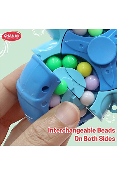Chanak Spinny Twist Magic Bean Cube Fidget Spinner Toy Rotating Double Sided (Color As Per Availability)