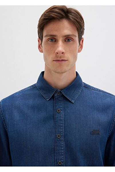 Mavi Roy Lux Black Dark Indigo Blue Slim Fit Jean Shirt