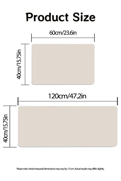 Generic 2PCS Kitchen Rugs Set 40x60+40x120cm Non-Slip Cushioned Mats Easy Clean Floor Runner Quick Dry