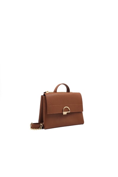 Posete Fagaras Zlatica Leather Purse - Cognac, Casual Bag Made of Genuine Leather, Handbag, Bags
