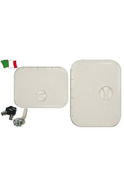 GFN Trapă dreptunghiulară din ABS alb, 280x375 mm (internă 195x295 mm, încorporată 200x300 mm)