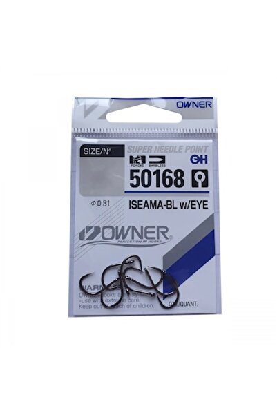 Owner 50168 Iseama BL Hook with Eye, Size 16, 8 Pieces