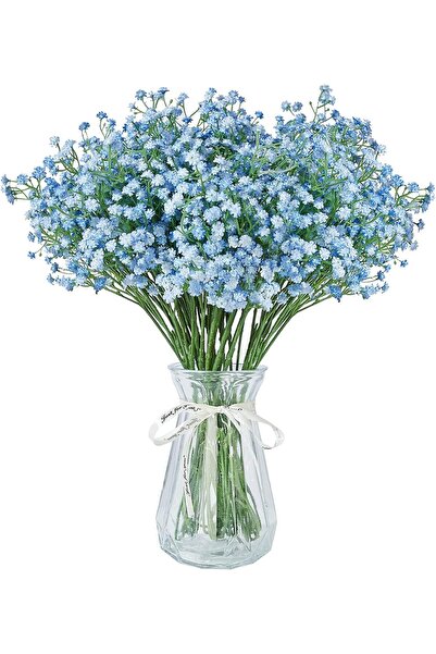 The Bros LYLYFAN Baby Breath (أزرق) - 12 قطعة من زهور الجبسوفيلا الاصطناعية ذ...